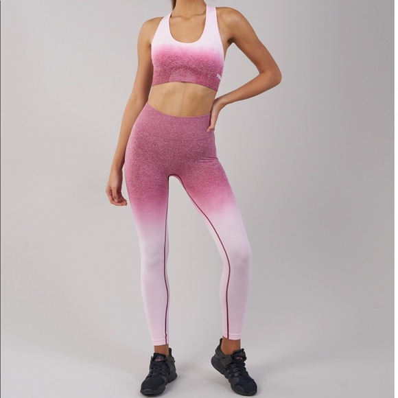 Redwhite Ombre Gymshark Leggings 